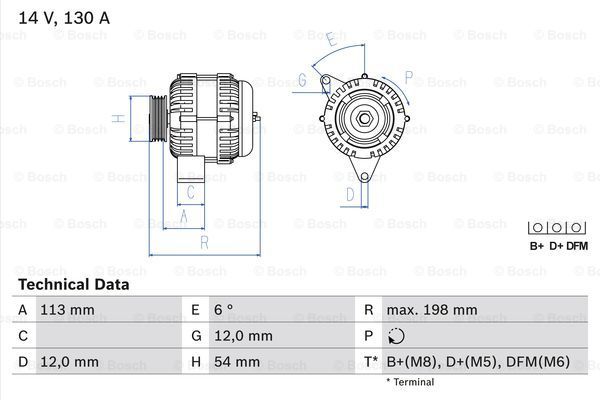 BOSCH Generaator 0 986 049 000