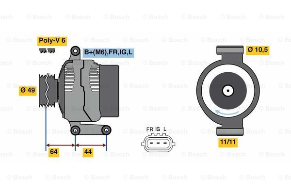 BOSCH Generaator 0 986 080 610