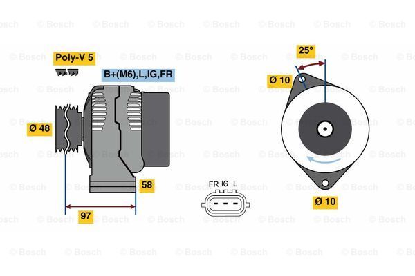 BOSCH Generaator 0 986 081 210