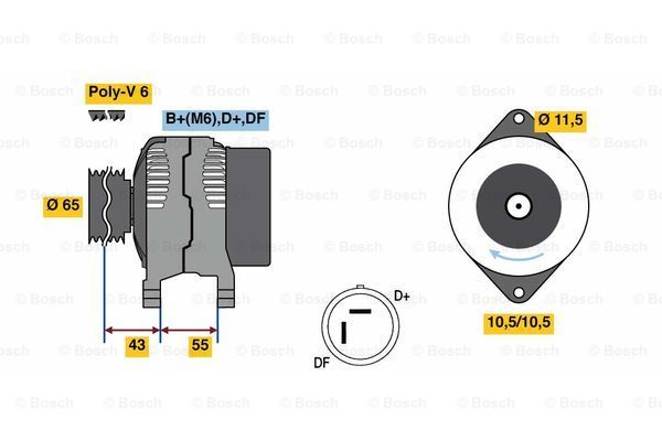 BOSCH Generaator 0 986 081 280