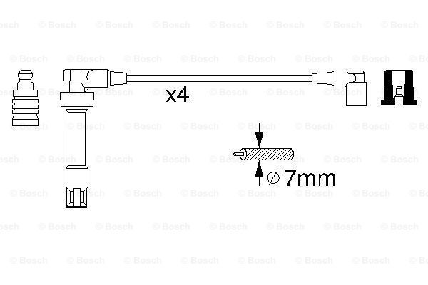 BOSCH Комплект проводов зажигания 0 986 356 307