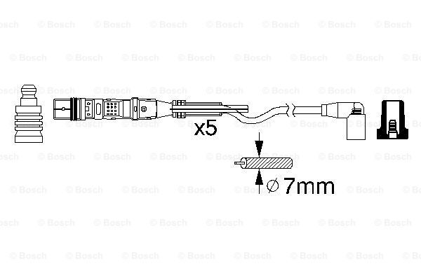 BOSCH Комплект проводов зажигания 0 986 356 349