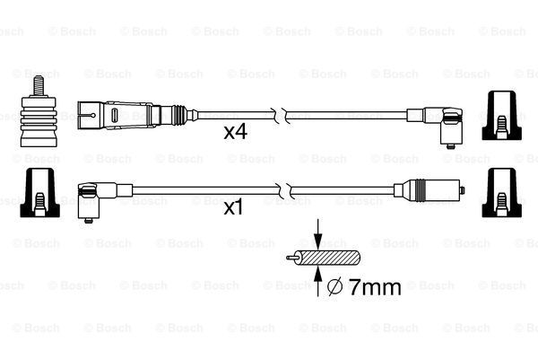 BOSCH Комплект проводов зажигания 0 986 356 372