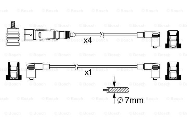 BOSCH Комплект проводов зажигания 0 986 356 376