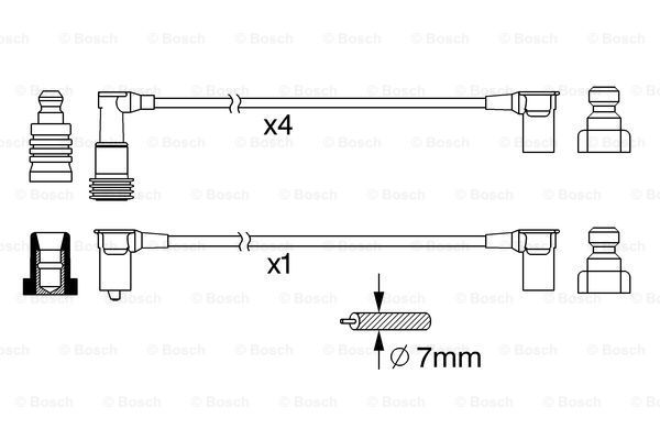 BOSCH Süütesüsteemikomplekt 0 986 356 377