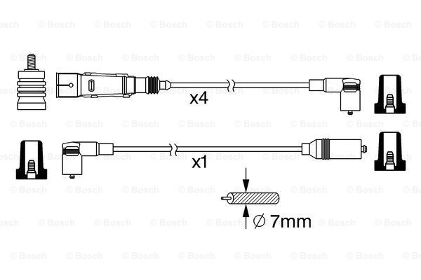 BOSCH Комплект проводов зажигания 0 986 356 380