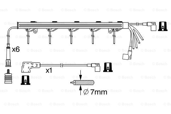 BOSCH Süütesüsteemikomplekt 0 986 356 383