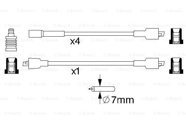 BOSCH Комплект проводов зажигания 0 986 356 732