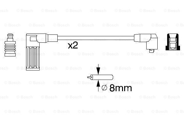 BOSCH Комплект проводов зажигания 0 986 356 752