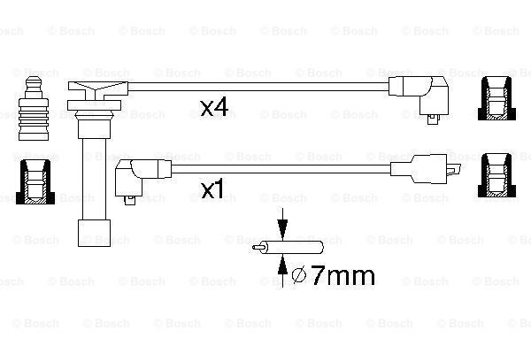 BOSCH Комплект проводов зажигания 0 986 356 766