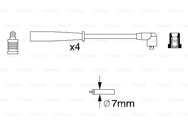 BOSCH Комплект проводов зажигания 0 986 356 789