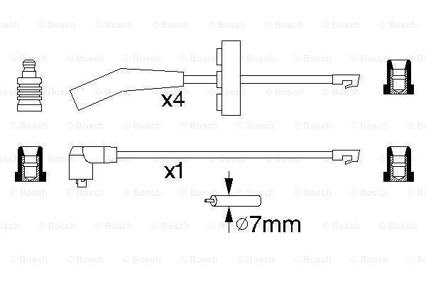 BOSCH Комплект проводов зажигания 0 986 356 835