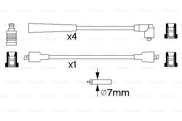 BOSCH Комплект проводов зажигания 0 986 356 839