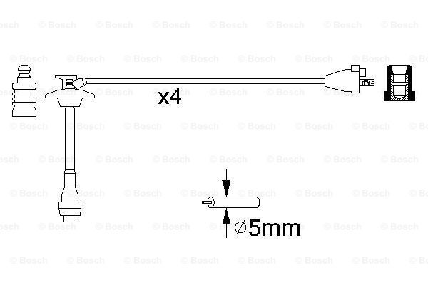 BOSCH Комплект проводов зажигания 0 986 356 923