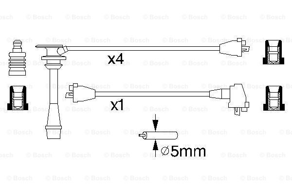 BOSCH Комплект проводов зажигания 0 986 356 950