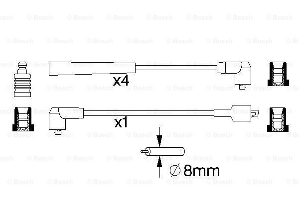 BOSCH Süütesüsteemikomplekt 0 986 357 012