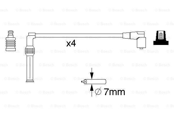 BOSCH Süütesüsteemikomplekt 0 986 357 070