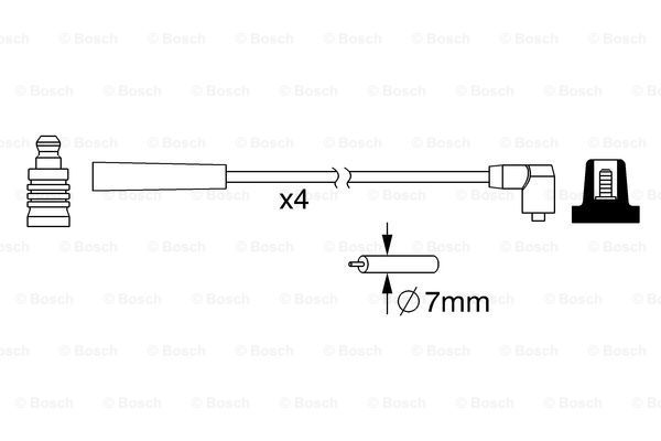 BOSCH Комплект проводов зажигания 0 986 357 098