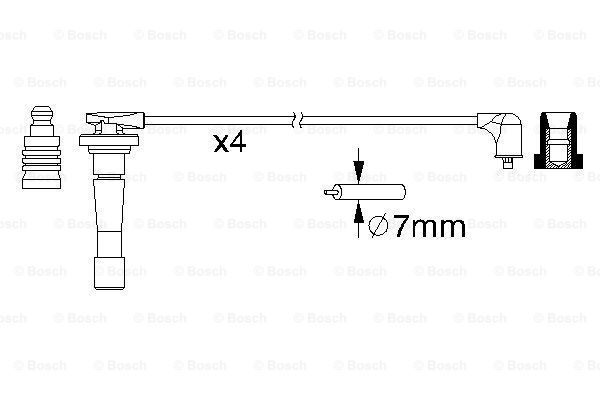 BOSCH Süütesüsteemikomplekt 0 986 357 150