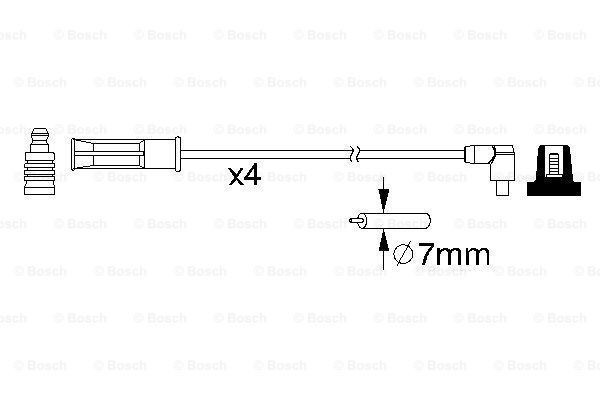 BOSCH Süütesüsteemikomplekt 0 986 357 182