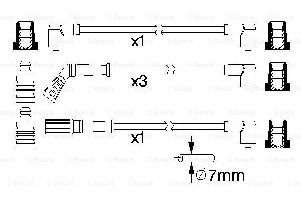 BOSCH Süütesüsteemikomplekt 0 986 357 183