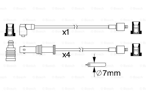 BOSCH Süütesüsteemikomplekt 0 986 357 205