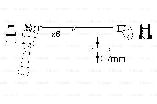 BOSCH Комплект проводов зажигания 0 986 357 218