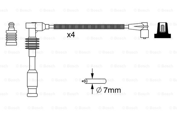 BOSCH Süütesüsteemikomplekt 0 986 357 234