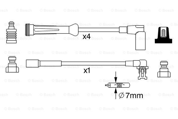 BOSCH Süütesüsteemikomplekt 0 986 357 250