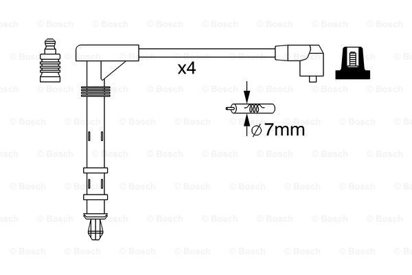 BOSCH Комплект проводов зажигания 0 986 357 261