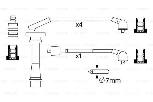 BOSCH Süütesüsteemikomplekt 0 986 357 275