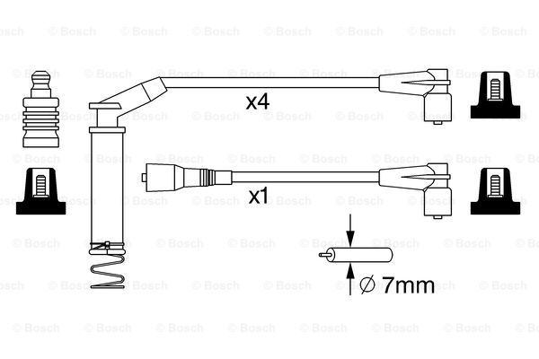 BOSCH Комплект проводов зажигания 0 986 357 281