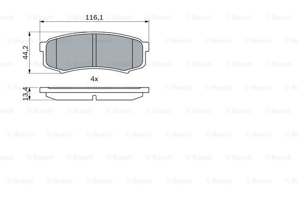 BOSCH Комплект тормозных колодок, дисковый тормоз 0 986 424 313