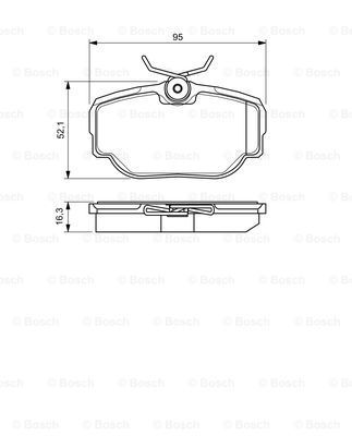 BOSCH Комплект тормозных колодок, дисковый тормоз 0 986 424 564