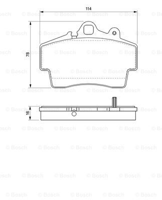 BOSCH Комплект тормозных колодок, дисковый тормоз 0 986 424 615