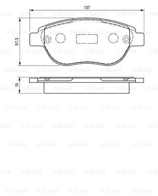 BOSCH Комплект тормозных колодок, дисковый тормоз 0 986 424 659