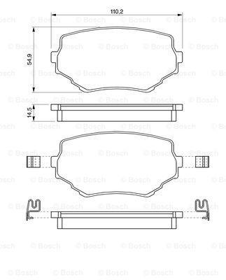 BOSCH Комплект тормозных колодок, дисковый тормоз 0 986 424 669