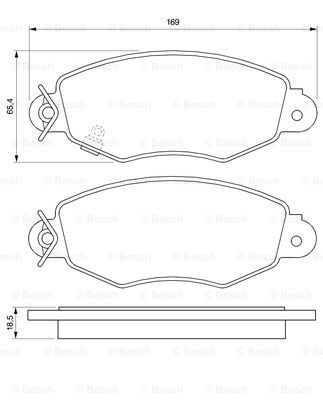 BOSCH Комплект тормозных колодок, дисковый тормоз 0 986 424 691