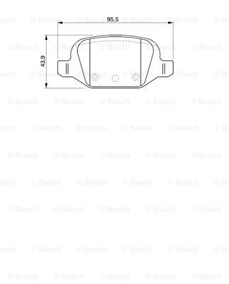 BOSCH Комплект тормозных колодок, дисковый тормоз 0 986 424 756