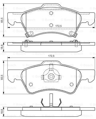 BOSCH Piduriklotsi komplekt,ketaspidur 0 986 424 765