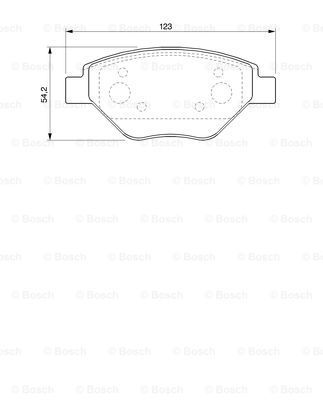 BOSCH Piduriklotsi komplekt,ketaspidur 0 986 424 774