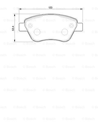 BOSCH Комплект тормозных колодок, дисковый тормоз 0 986 424 784