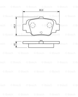 BOSCH Piduriklotsi komplekt,ketaspidur 0 986 424 800