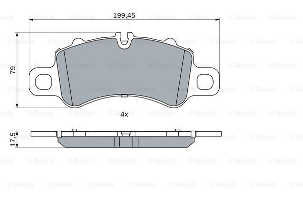 BOSCH Piduriklotsi komplekt,ketaspidur 0 986 424 847