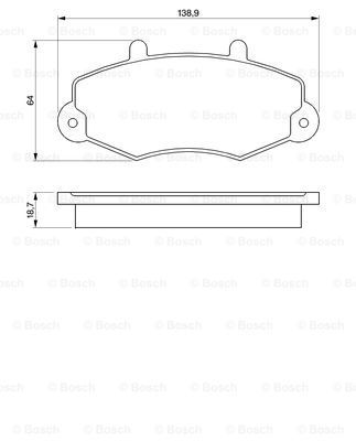 BOSCH Piduriklotsi komplekt,ketaspidur 0 986 460 963