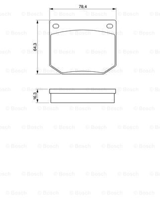 BOSCH Piduriklotsi komplekt,ketaspidur 0 986 464 020