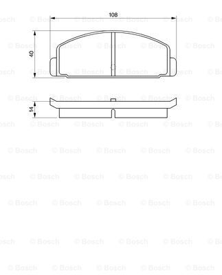 BOSCH Комплект тормозных колодок, дисковый тормоз 0 986 465 931