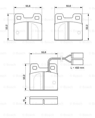 BOSCH Piduriklotsi komplekt,ketaspidur 0 986 469 120