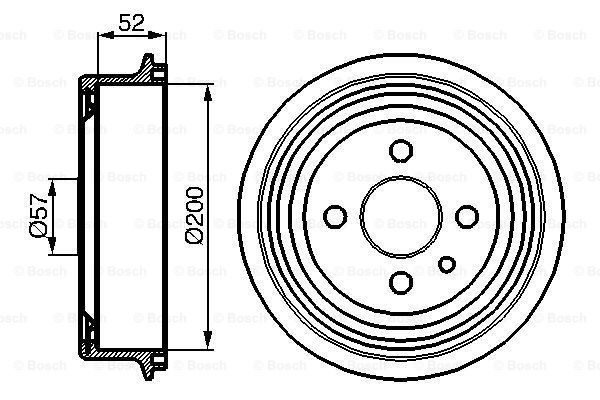 BOSCH Тормозной барабан 0 986 477 018