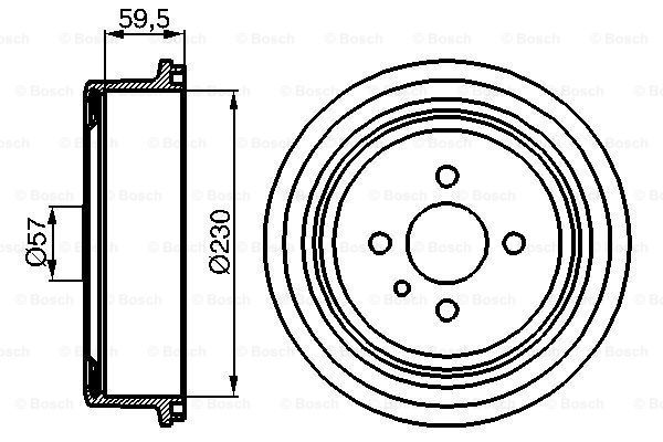 BOSCH Тормозной барабан 0 986 477 022